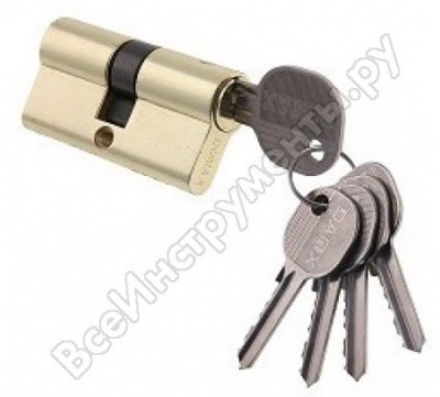 Damx цил. мех. простой ключ-ключ n60mm pb полированная латунь 00000001809