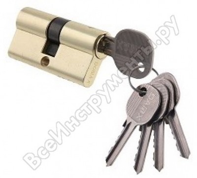 Damx цил. мех. простой ключ-ключ n80mm pb полированная латунь 00000001817
