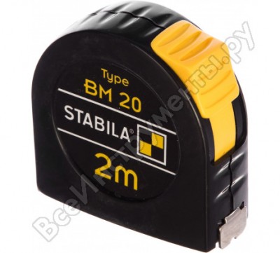 Stabila рулетка тип bm 20 2м х 12,5мм 16444