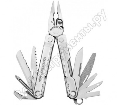 Leatherman мультитул rebar, 17 функций кожаный чехол 831560