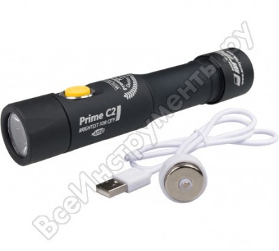 Armytek фонарь светодиодный prime c2 magnet usb+18650, 1250 лм, аккумулятор f01103sc