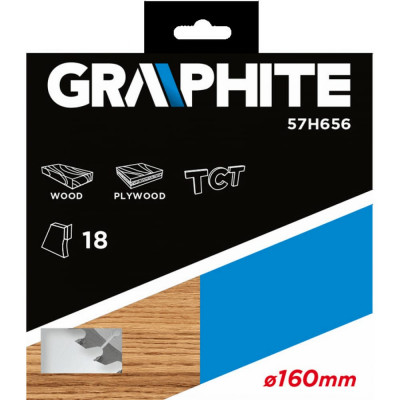 Graphite диск отрезной 160 x 30 мм 18 зубьев 57h656