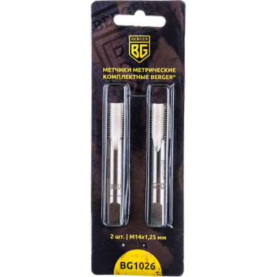 Berger bg метчики метрические комплектные 2 шт. м14x1,25 мм berger bg1026