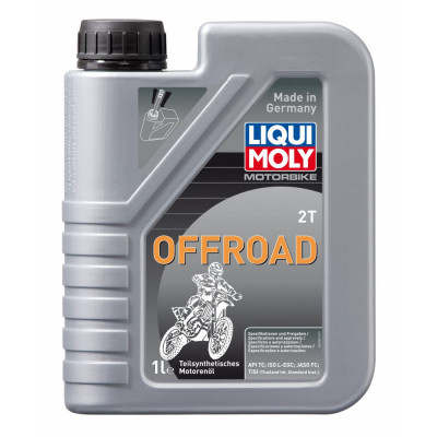 Полусинтетическое моторное масло 4T для двухтактных двигателей LIQUI MOLY Motorbike 2T Offroad 1л 3065