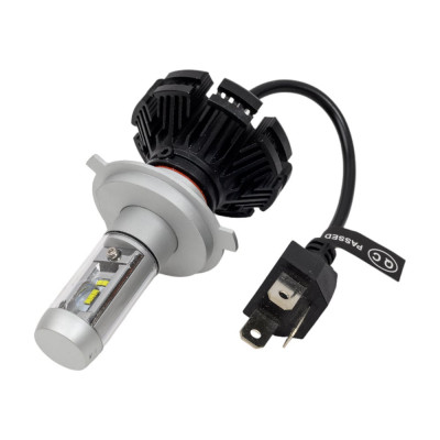 MEGAPOWER Автолампа H4 BRIGHT WHITE 10 SMD 6000K со встроенным блоком 2шт 12V-24V 1 10 58725