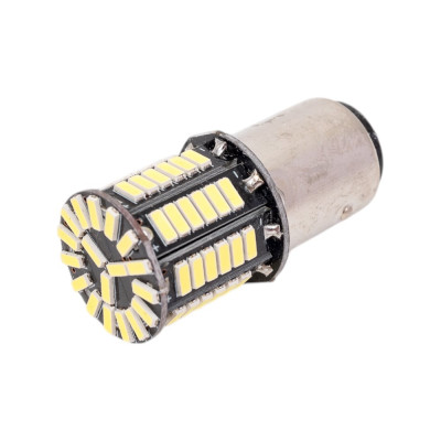 SKYWAY Автолампа диод S25 (P21/5W) 12V 66 SMD диодов 2-конт BAY15d Белая(в компл. 2 шт.) S08201398