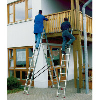 Алюминиевая трехсекционная лестница 3х11 Krause Corda 010421