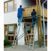 Алюминиевая трехсекционная лестница 3х11 Krause Corda 013422