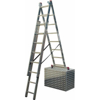 Алюминиевая трехсекционная лестница 3х11 Krause Corda 013422