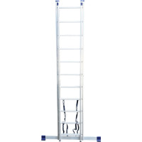 Лестница алюминиевая Алюмет 2х11 ступеней двухсекционная универсальная H2 5211