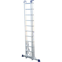 Лестница алюминиевая Алюмет 2х11 ступеней двухсекционная универсальная H2 5211