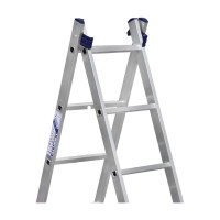 Лестница алюминиевая Алюмет 2х11 ступеней двухсекционная универсальная H2 5211