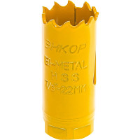 Коронка биметаллическая (22 мм; HSS) по металлу Энкор 24322