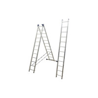 Лестница алюминиевая Алюмет 3х12 ступеней трехсекционная универсальная H3 5312