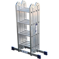 Алюминиевая лестница Алюмет шарнирная четырехсекционная 4х4 ступеней. Серия TL 4044