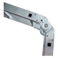 Алюминиевая лестница Алюмет шарнирная четырехсекционная 4х4 ступеней. Серия TL 4044