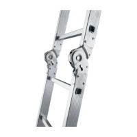 Алюминиевая лестница Алюмет шарнирная четырехсекционная 4х4 ступеней. Серия TL 4044