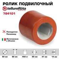 Ролик (82х60 мм; 450 кг) Tellure rota 784101