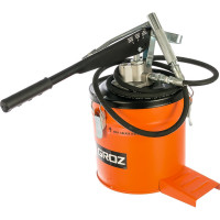 Ручной нагнетатель смазки Groz VGP-6A GR44280 275 атм., емкость 6кг переносной, 4-9гр/ход