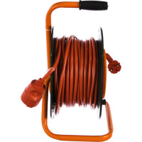 Силовой сварочный удлинитель на катушке с выносной розеткой 30 м ПВС 2х2,25 EB-30-010 GLANZEN 00-00000212