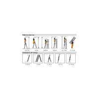 Трехсекционная лестница Эйфель ТЛ 3х14 Ювелир Плюс