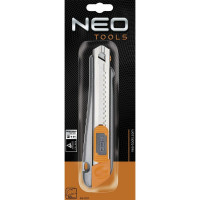 Нож с отламывающимся лезвием NEO Tools 18 мм металлический корпус 63-021