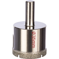 Коронка алмазная по стеклу и керамике (35 мм) ПРАКТИКА 777-314