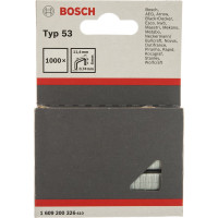 Скобы плоские 1000 шт. для степлера (0,74х11,4х6 мм) Bosch 1.609.200.326