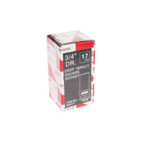 Головка торцевая 3/4” 17 4-х гранная квадрат ударная высокая L=90мм JTC 649117