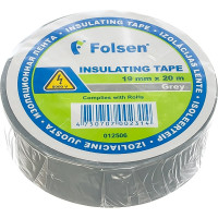 Изоляционная лента Folsen 19ммx20м серая 012506
