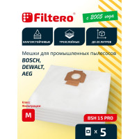 Мешки для пылесоса Bosch, Dewalt, Festool, Flex, Hilti, Nilfisk, Ryobi, Sparky, Stihl, Tmb, Корвет  трехслойные синтетические Filtero BSH 15 Pro 20л 2шт 05596