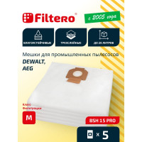 Мешки для пылесоса Bosch, Dewalt, Festool, Flex, Hilti, Nilfisk, Ryobi, Sparky, Stihl, Tmb, Корвет  трехслойные синтетические Filtero BSH 15 Pro 20л 2шт 05596