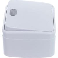 Одноклавишный выключатель с подсветкой, белый UNIVersal Электра 0019