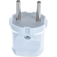 Вилка б/з, белая 6А 250В UNIVersal A113