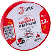 ПВХ-изолента ЭРА 15ммх20м красная C0036550