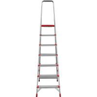 Профессиональная стремянка Новая Высота 7 ступеней с шириной 130 мм, Max нагр. 225 кг, 2К башмаки, 5110107
