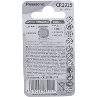 Дисковая литиевая батарейка CR2025 3В бл/1 Panasonic 5019068085121