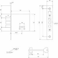 Врезной сувальдный замок AVERS R12/S6-CR 20066