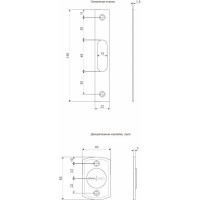 Врезной сувальдный замок AVERS R12/S6-CR 20066