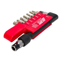 Набор вставок 1/4 DR торкс с отверстием T10H-T40H и Г-образным держателем 8шт JTC 5358