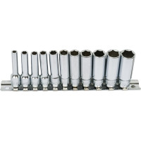 Набор глубоких шестигранных торцевых головок 1/4" 04-13мм L=50мм 11шт JTC-H211M