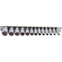 Набор шестигранных торцевых головок 1/4" 04-14мм L=25мм 13шт JTC-H213M