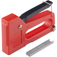 Степлер строительный мебельный в комплексе скобы 100 шт Kroft 4-8мм 202030