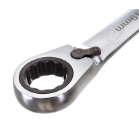 Рожковый ключ с реверсивным храповиком 19мм Hans 1166M19