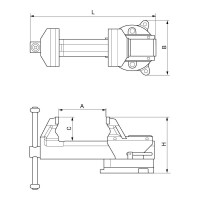 Профессиональные слесарные поворотные тиски Дело Техники ТСМ-160 392460