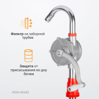 Ручной роторный насос для бочек WIEDERKRAFT WDK-65462