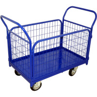 Платформенная тележка с сетчатыми бортами RUSKLAD ТС 4, 600x1200 мм, d160 мм ТС 4 160