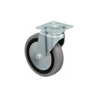 Колесо с вращающейся опорой и пластиной крепления (100 мм; 55 кг) Tellure rota 374104