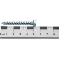 Сантехнический болт DIN 571 оцинкованный 6х50, 4шт - пакет Tech-Krep/Zitar 102581