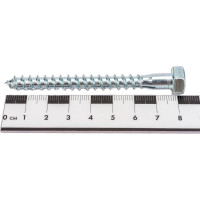 Сантехнический болт DIN 571 оцинкованный 8х80, 2шт - пакет Tech-Krep/Zitar 102590